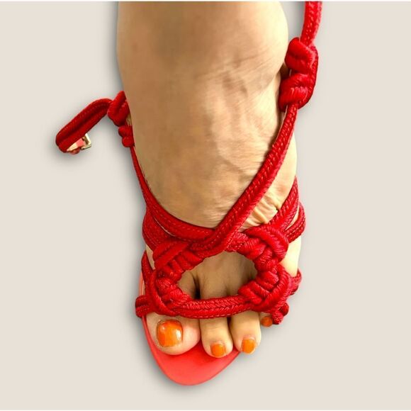 Cabo Red rope tiptoes sandals size 7 - Picture 3 of 7